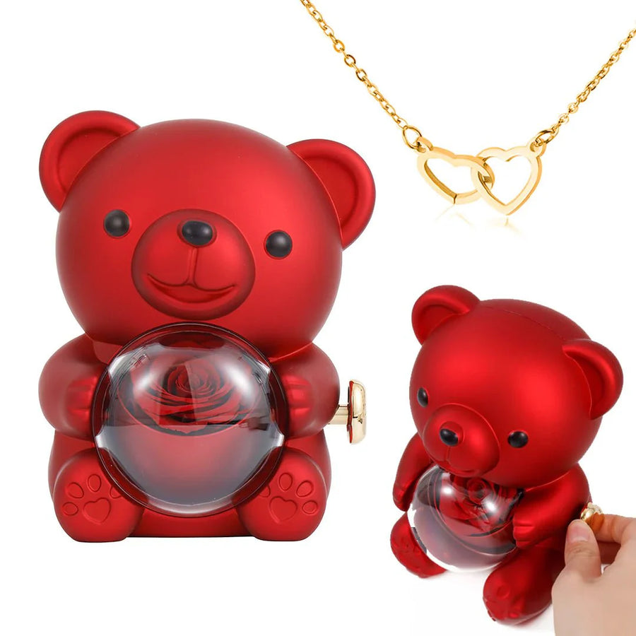 Cofanetto Rosa Eterna con Collana Incisa
