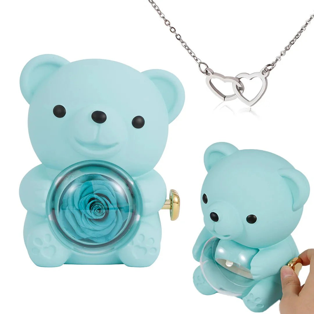 Cofanetto Rosa Eterna con Collana Incisa